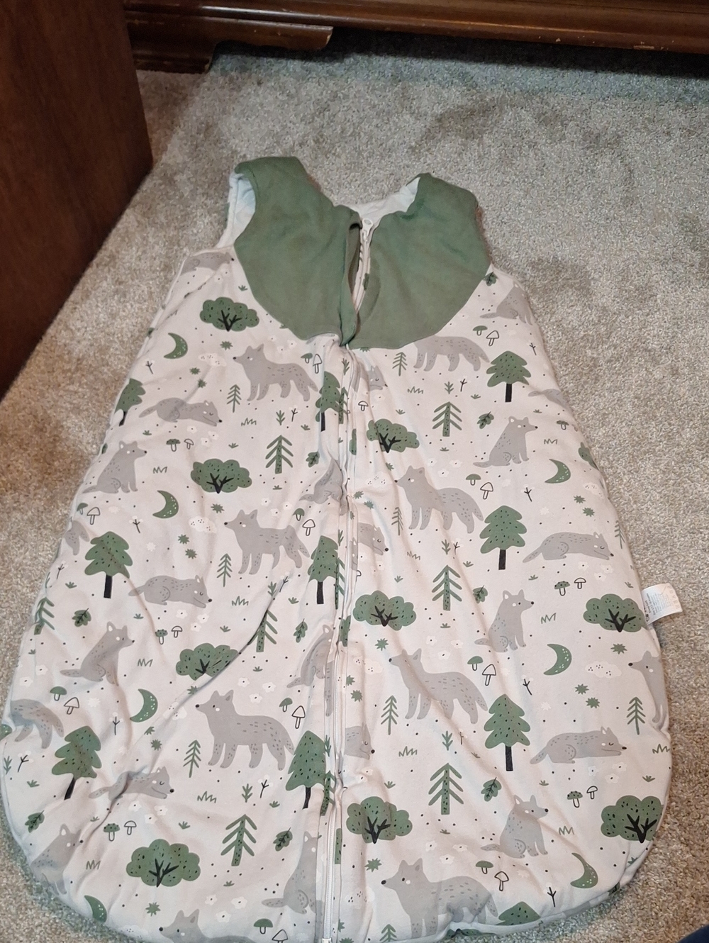 Unbranded Green Forest Fox Kids Sleep Sack